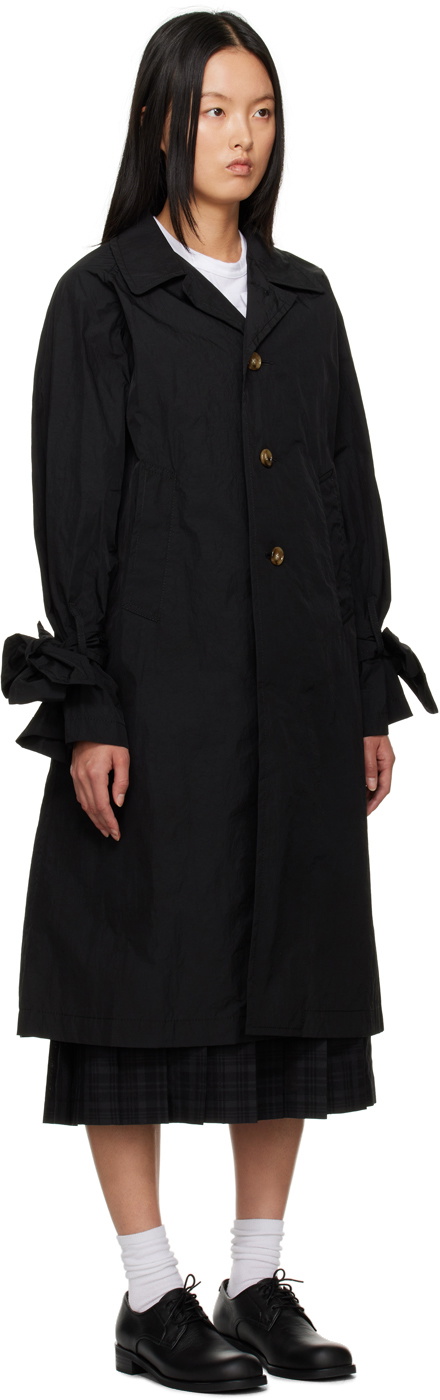 tao Black Bow Coat