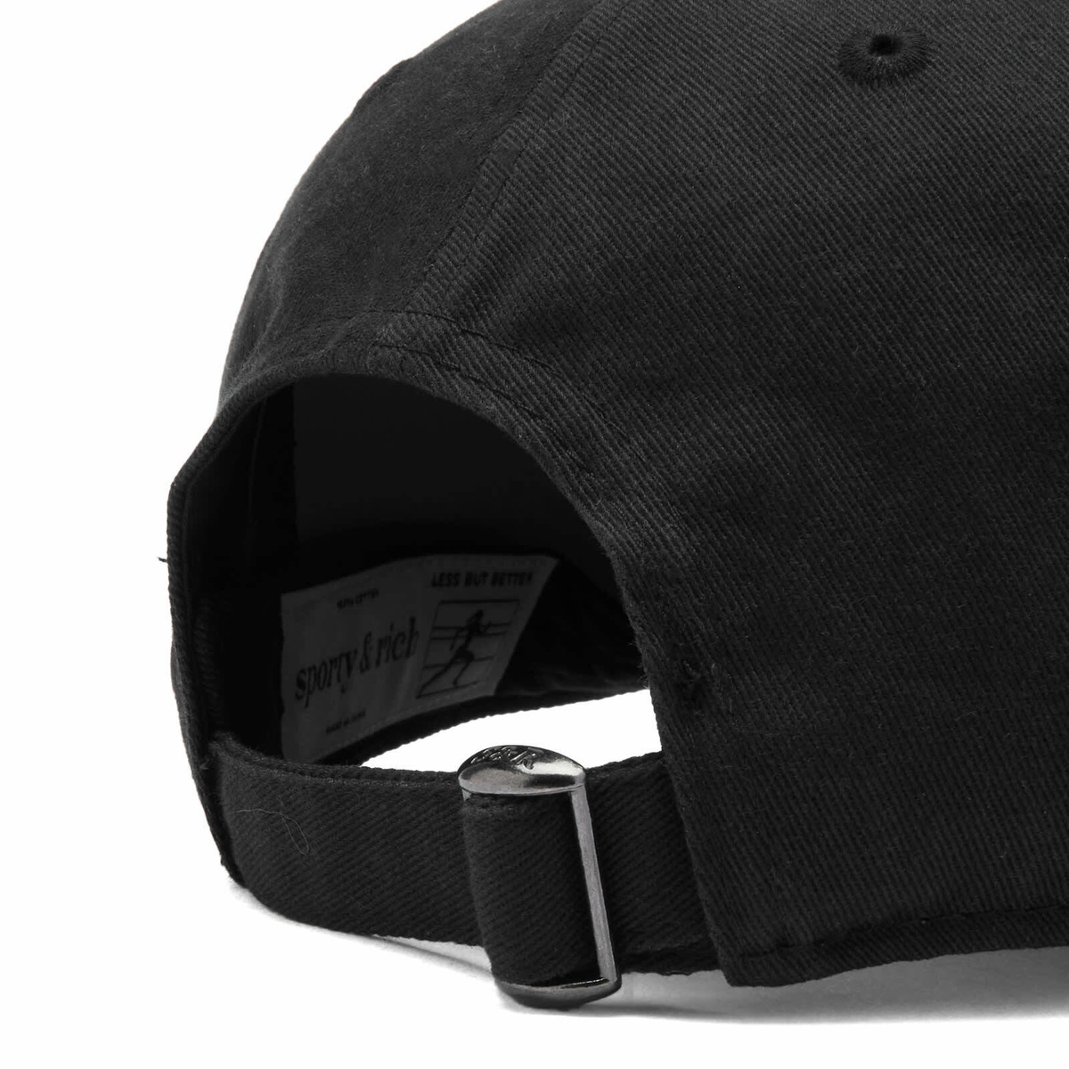 Sporty & Rich Men's Varsity Crest Embroidered Cap in Faded Black/White 