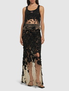 DIESEL Embroidered Tulle Maxi Skirt