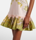 La DoubleJ Gingerbread printed cotton-blend minidress