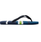 Orlebar Brown - Haston Striped Rubber Flip Flops - Blue