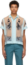 Bode Blue Sheer Cornucopia Shirt