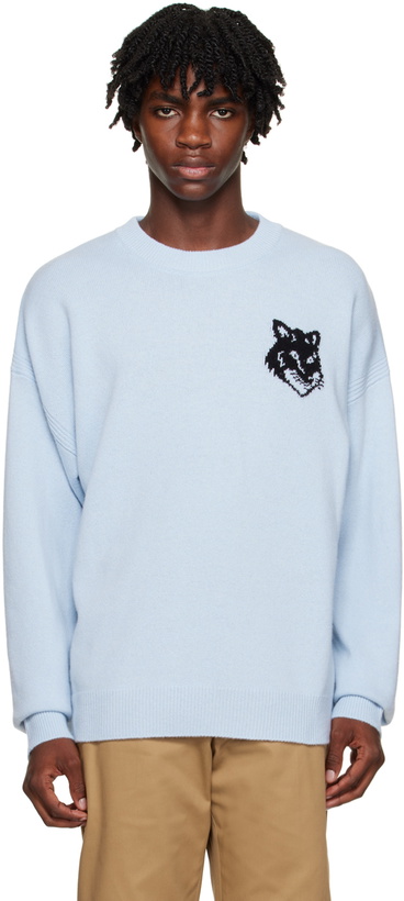 Photo: Maison Kitsuné Blue Fox Head Sweater