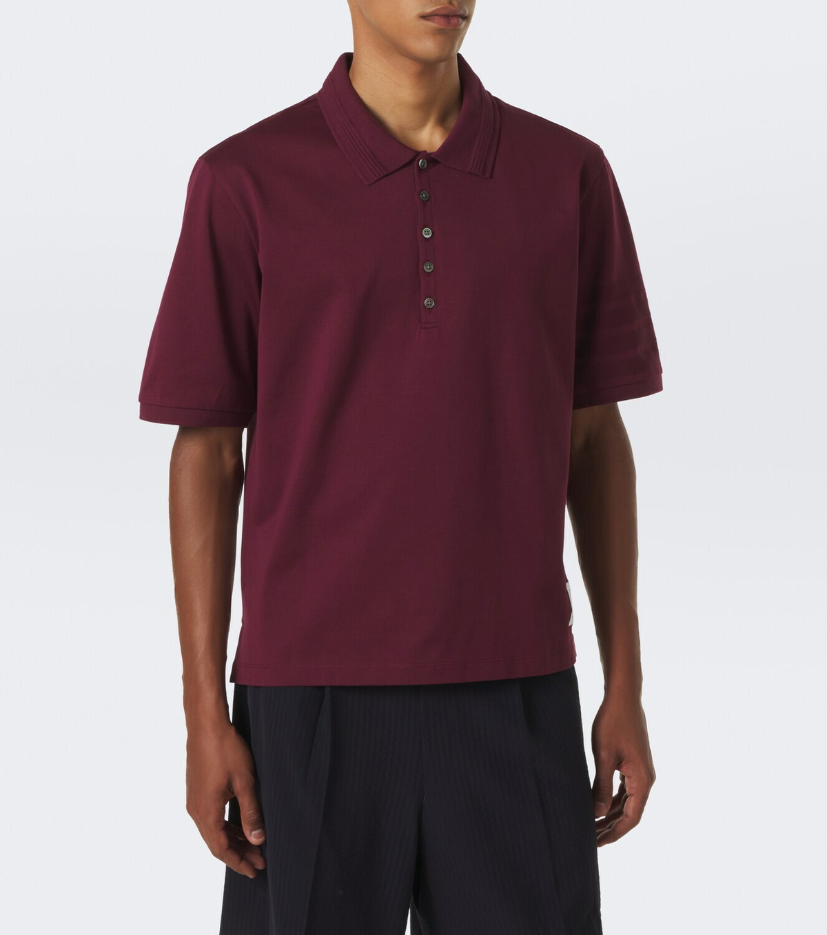 Thom Browne 4-Bar cotton polo shirt