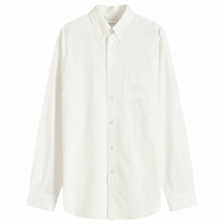 Photo: Drôle de Monsieur Men's Logo Oxford Shirt in White