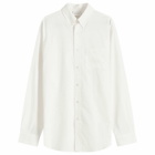 Drôle de Monsieur Men's Logo Oxford Shirt in White