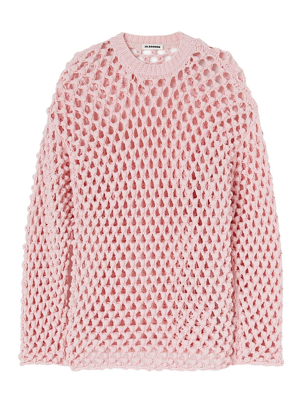 Photo: Jil Sander Crew Neck Crochet Sweater