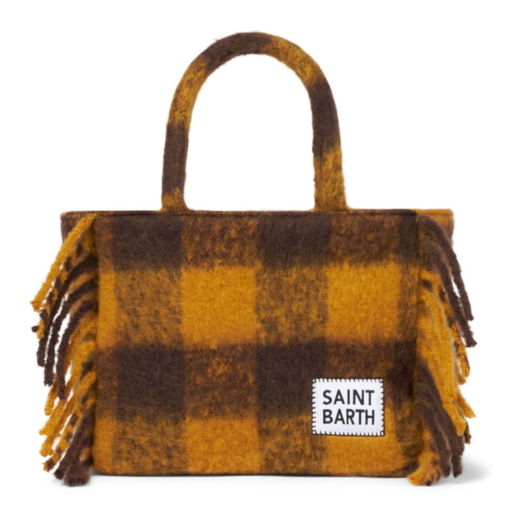 Photo: MC2 Saint Barth Colette Blanket Handbag With Gingham Print