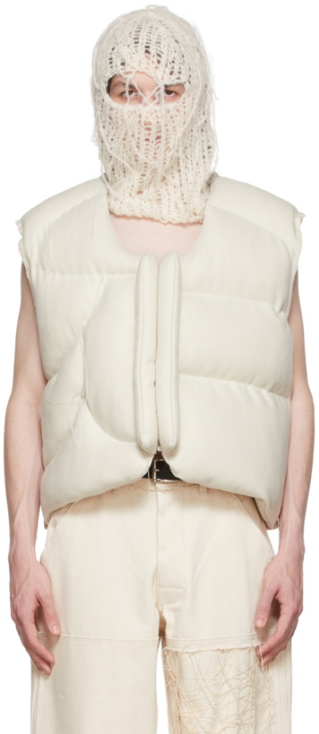 Photo: AIREI SSENSE Exclusive Off-White Wool Vest