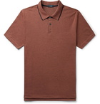 Theory - Contrast-Tipped Mélange Pima Cotton-Blend Piqué Polo Shirt - Red