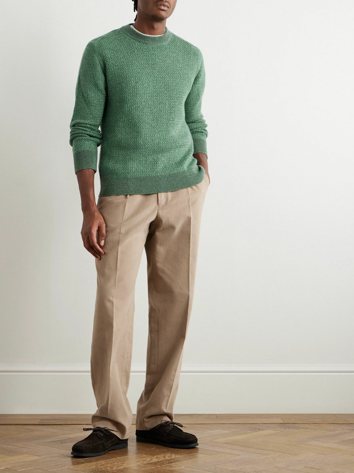 A-138)セーター(M)ジョコンダ　ITALY MKI Men's Mohair Blend Knit Jumper in Black MKI Miyuki-Zoku