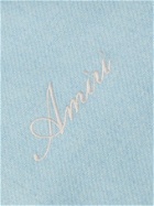 AMIRI - Logo-Embroidered Appliquéd Linen Bomber Jacket - Blue