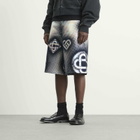 Casablanca Men's Pearlescent Monogram Denim Shorts in Blue