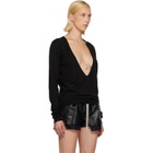 Rick Owens Black Tower Extreme V-Neck Sweater