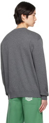 Maison Kitsuné Gray Fox Head Intarsia Sweater