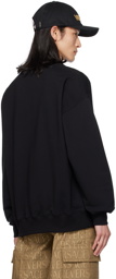 Versace Black Flocked Sweatshirt