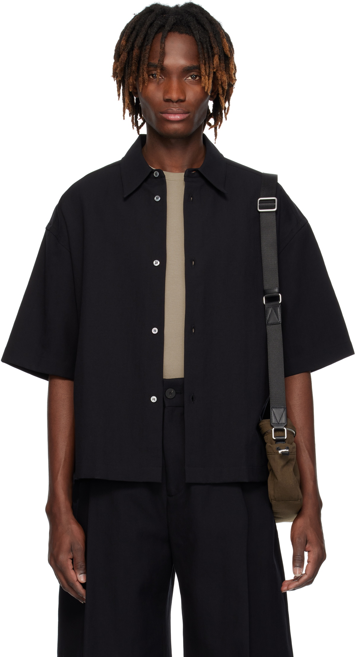Studio Nicholson Black Sanko Shirt Studio Nicholson