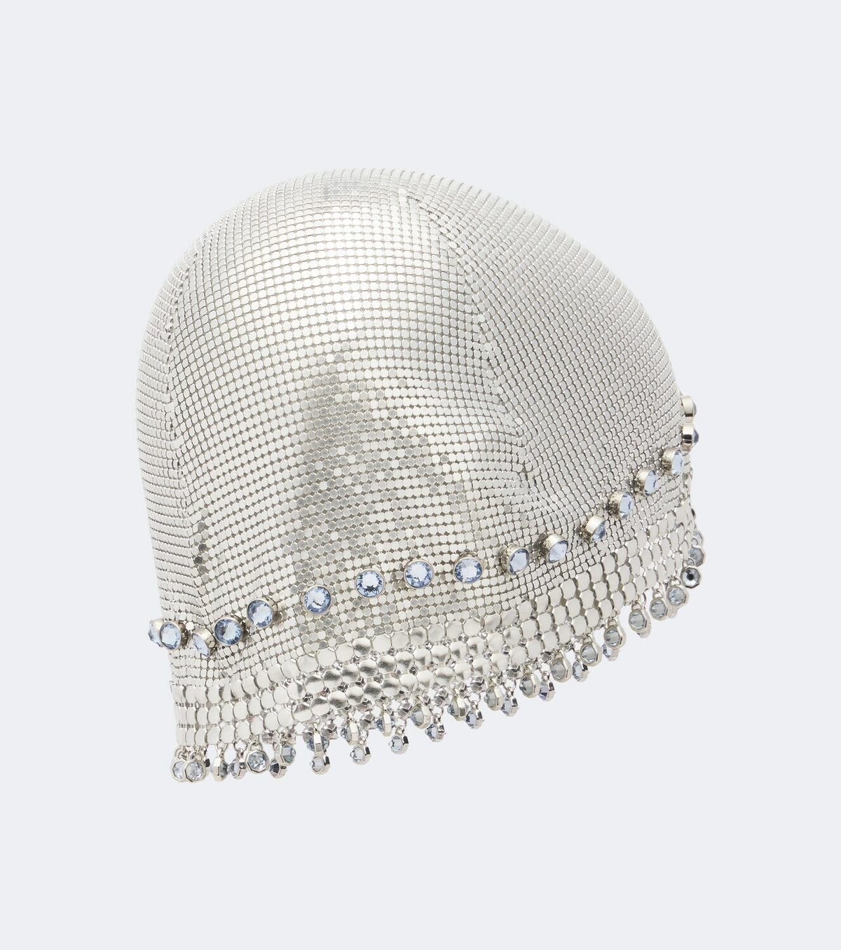 Rabanne Crystal-embellished chainmail beanie