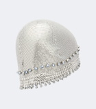 Rabanne Crystal-embellished chainmail beanie