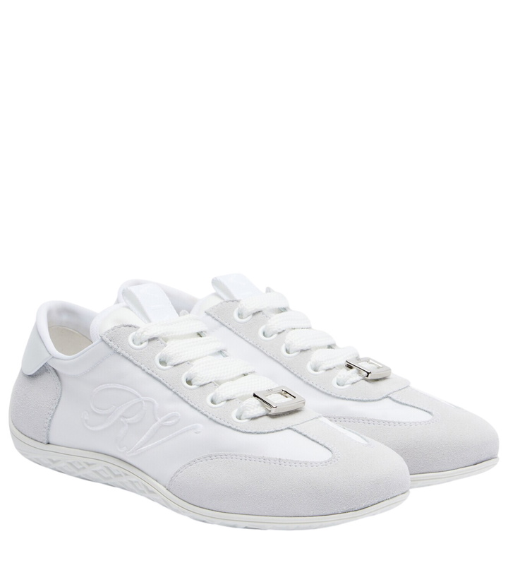 Photo: Roger Vivier Viv Low suede-trimmed sneakers