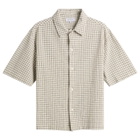 Edwin Men's Zed Shirt SS in White/Brown