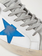 Golden Goose - Superstar Distressed Leather and Suede Sneakers - White