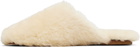 Aeyde Off-White Rega Shearling Slippers