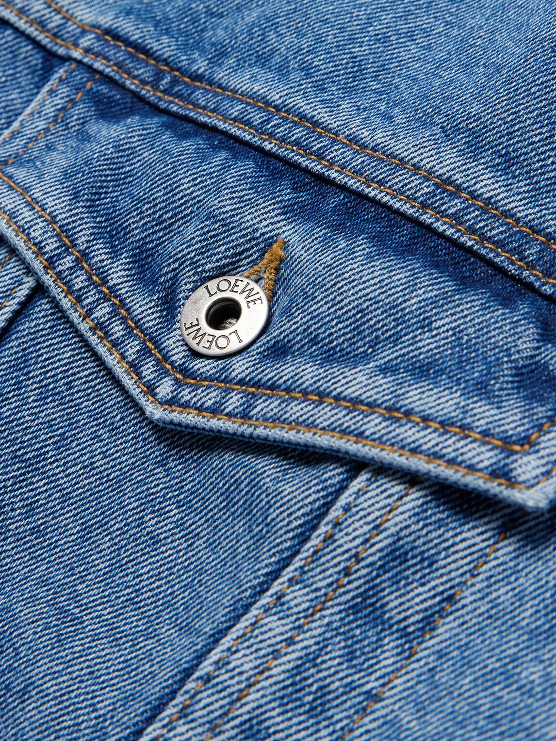 LOEWE - Anagram Embroidered Denim Jacket - Blue