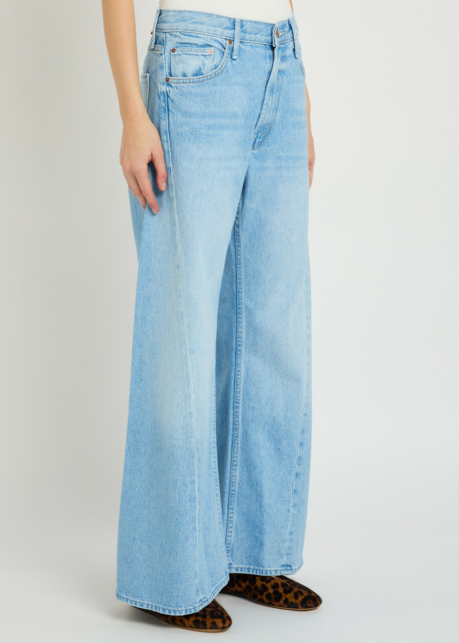 Mother The Lemon Twist Wide-leg Denim Jeans Blue