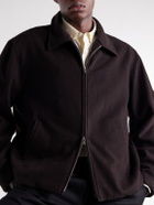 ssstein - Wool and Cashmere-Blend Felt Blouson Jacket - Brown