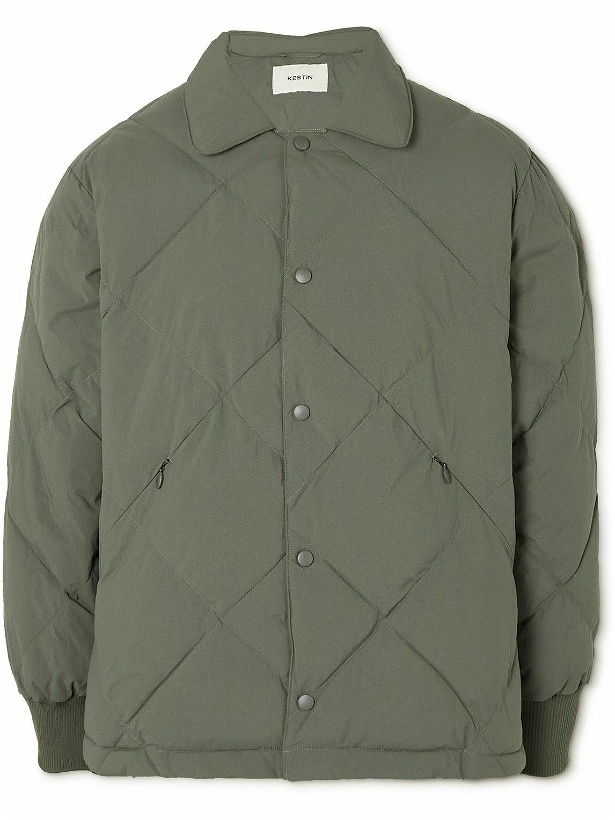 Photo: Kestin - Dunbar Quilted Padded Recycled-Shell Jacket - Green