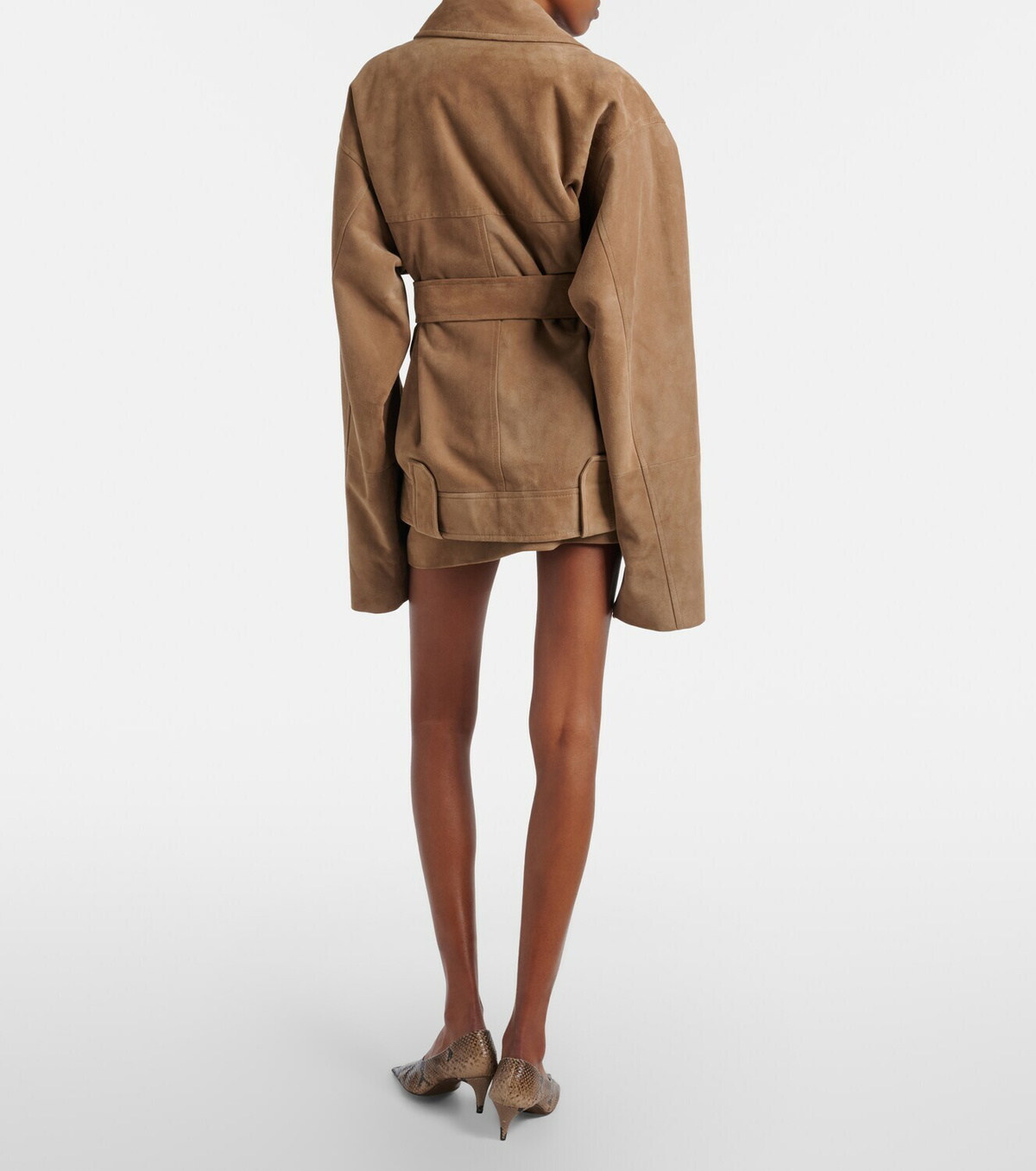 Khaite Jett suede miniskirt
