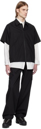 GR10K Black Poplin Cargo Pants