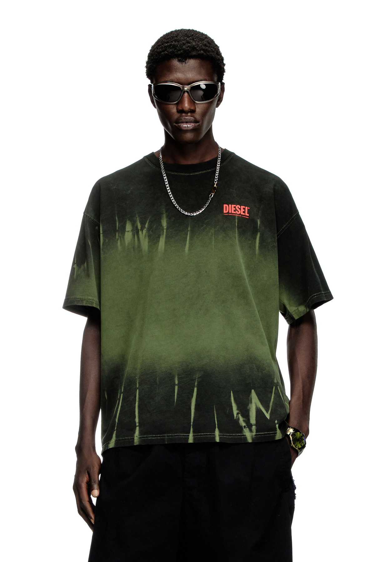 DIESEL ディーゼル T-Cranet-LS tie-dye T-shirt DIESEL ディーゼル T-Cranet-LS tie-dye T-shirt