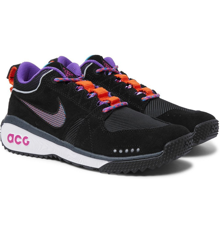 Photo: Nike - ACG Dog Mountain Suede and Mesh Sneakers - Men - Black