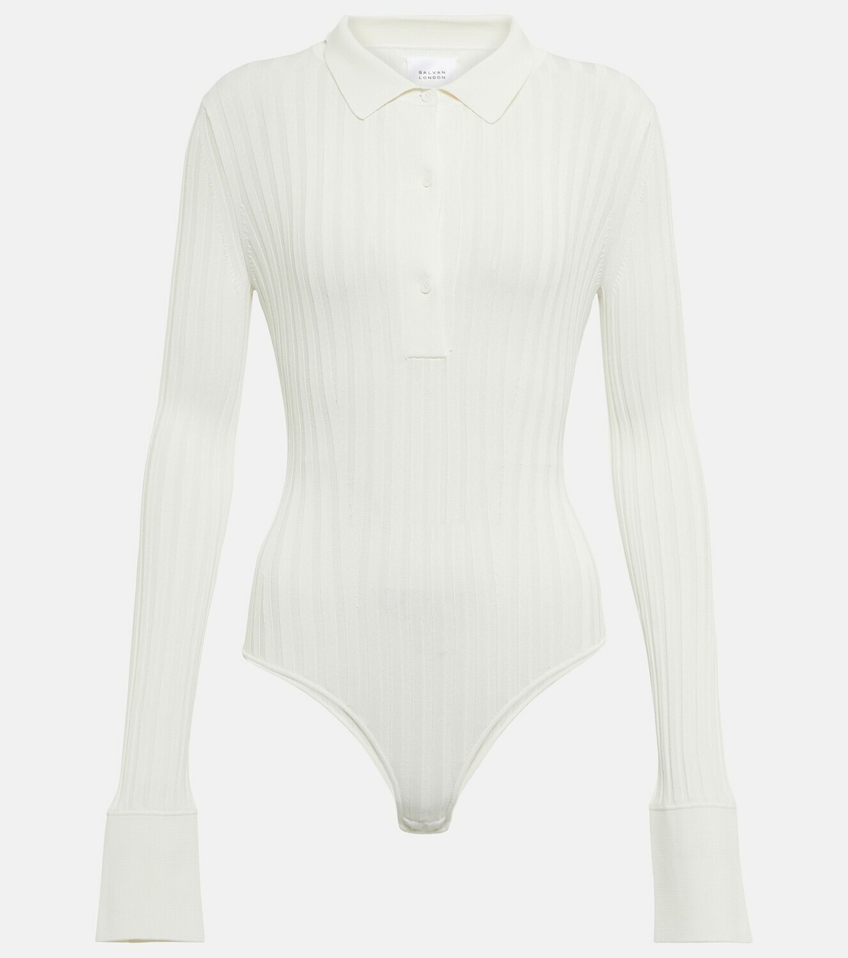 Galvan Rhea ribbed-knit bodysuit