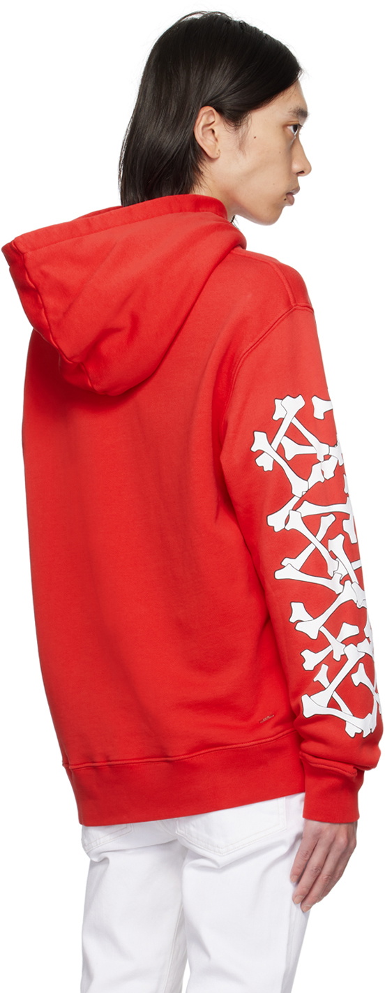 AMIRI Red Bones Stacked Hoodie Amiri