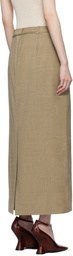 LE17SEPTEMBRE Beige Pencil Midi Skirt