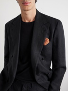 J. Mueser - Knitted Linen and Cotton-Blend T-Shirt - Black