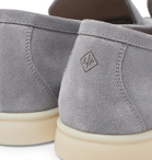 Loro Piana - Summer Walk Suede Loafers - Gray