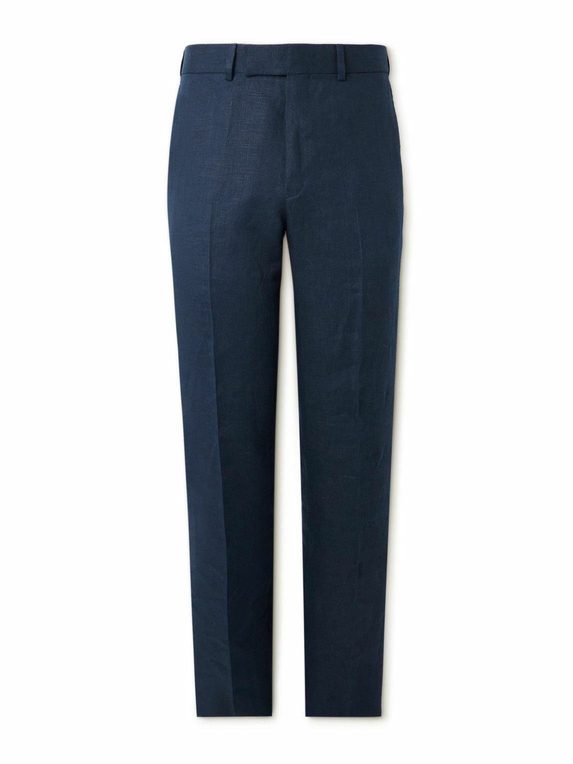 Kingsman - Straight-Leg Linen Suit Trousers - Blue