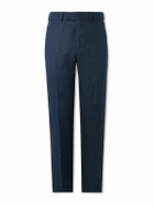 Kingsman - Straight-Leg Linen Suit Trousers - Blue