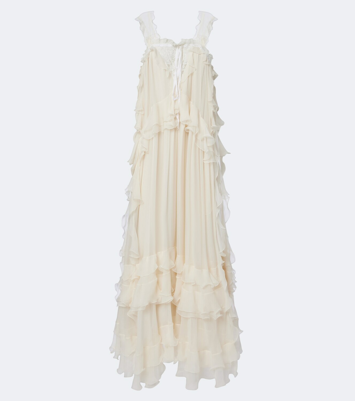 Chloé Ruffled silk muslin maxi dress