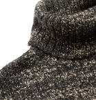RRL - Cotton, Wool and Linen-Blend Rollneck Sweater - Gray