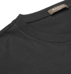 Berluti - Leather-Trimmed Cotton-Jersey T-Shirt - Men - Black
