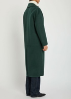 Vince Single Breasted Wool-blend Coat Green