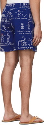 Bode Blue Doodle Scene Shorts