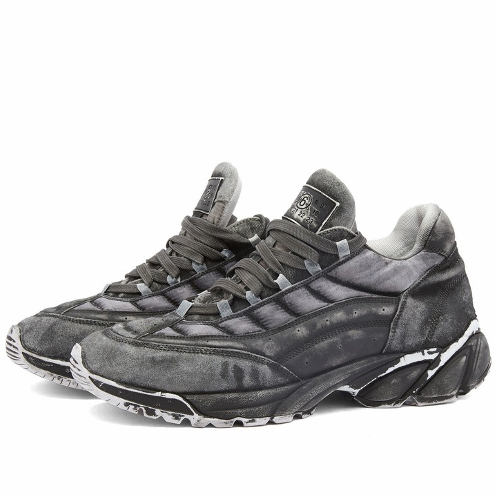 Photo: Maison Margiela Men's Nylon Runner Sneakers in Castlerock