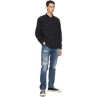 Nudie Jeans Black Denim Organic George Shirt