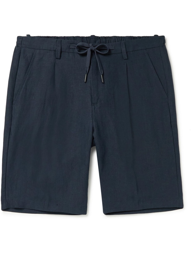 Photo: THOM SWEENEY - Slim-Fit Linen Drawstring Shorts - Blue